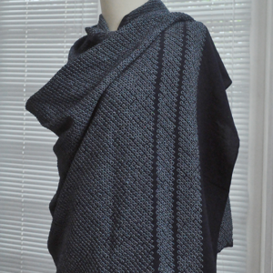 Shawl Dark Gray Line #2