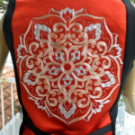 Outerwear-Short-Non-Sleeve-Black-Red