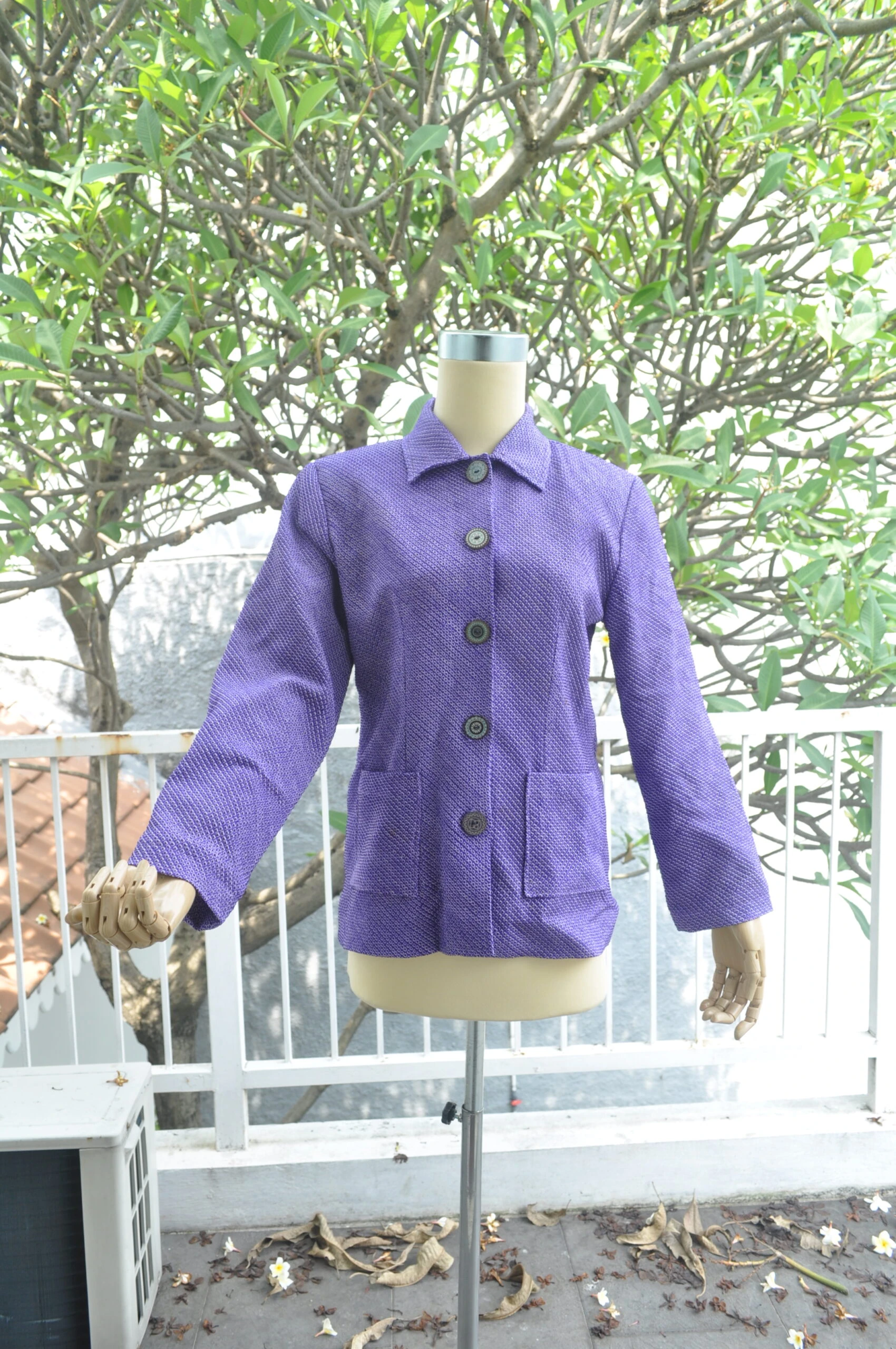 01 - Jacket Shibori Ungu Jacket Shibori Ungu