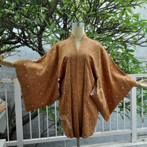 Outer Kimono Shibori Mustard