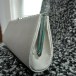 Clutch Silver Glittery