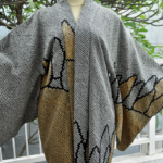 Outer Kimono Shibori Black-Yellow