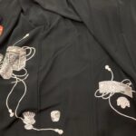 Kimono Black Thread Embroidery