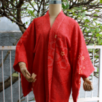 Outer Kimono Shibori Orange Red