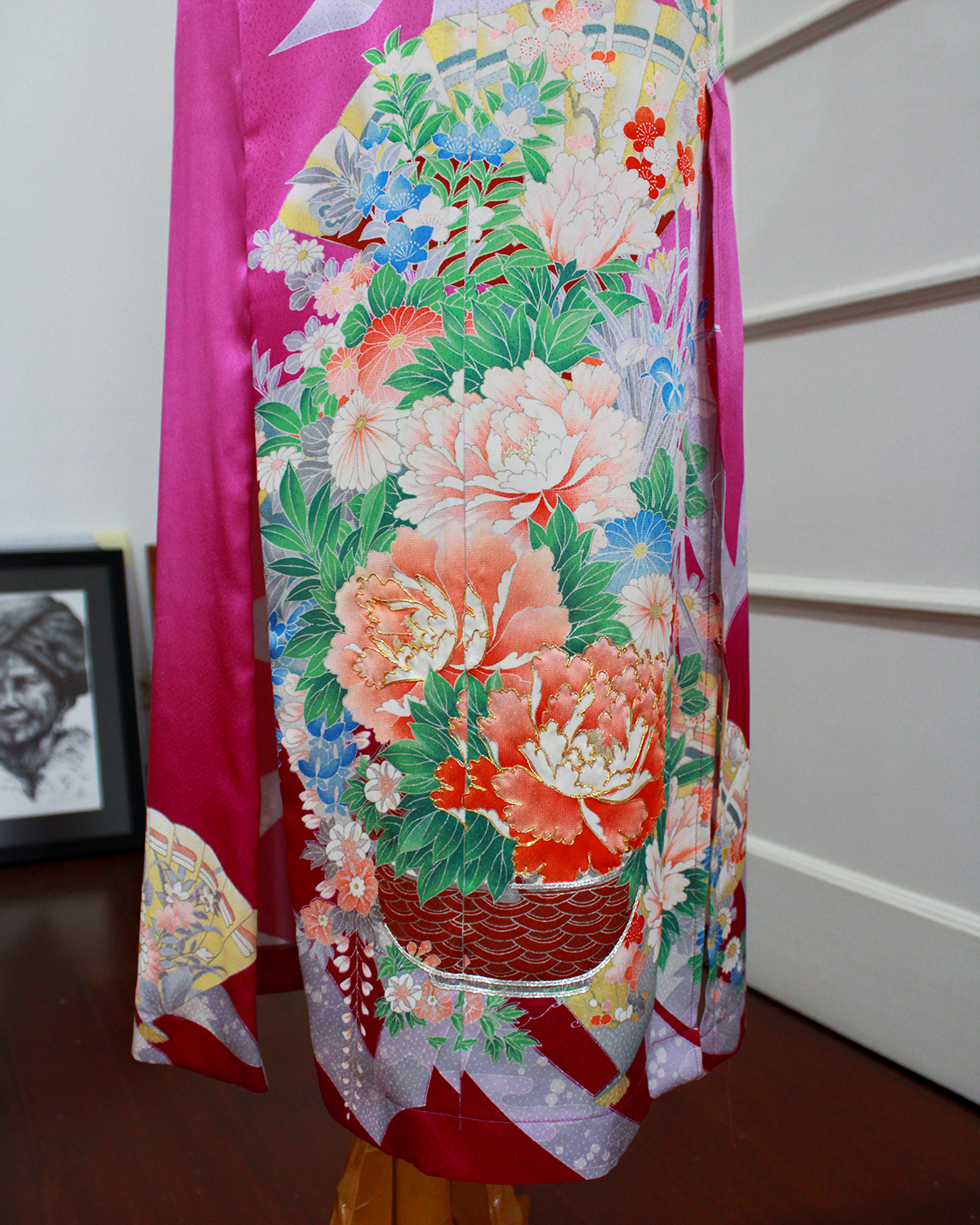 03 - Outerwear Long NS Purple Flowers Outerwear NS Purple Flowers