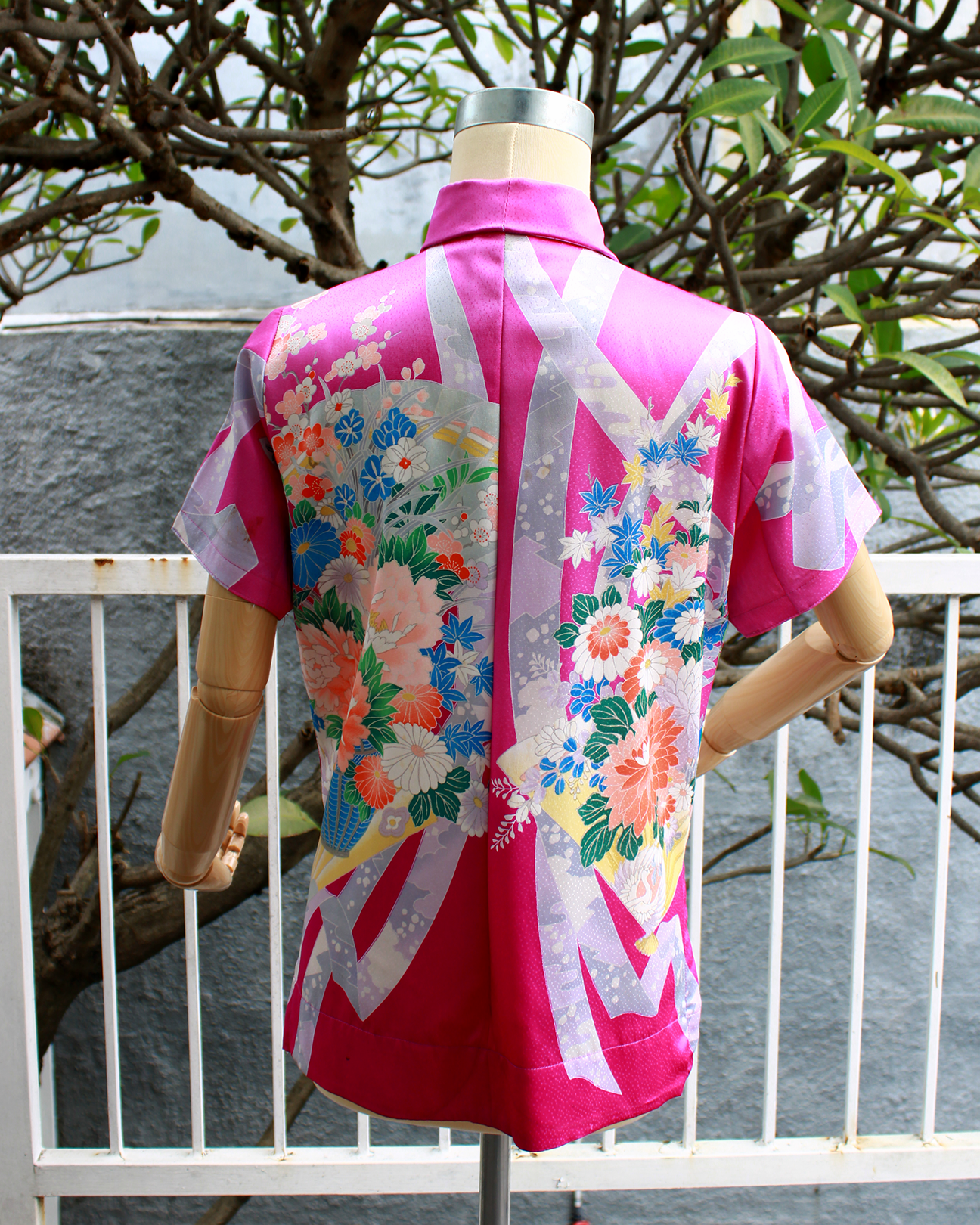05 - Blouse Purple Flowers Blouse Purple Flowers