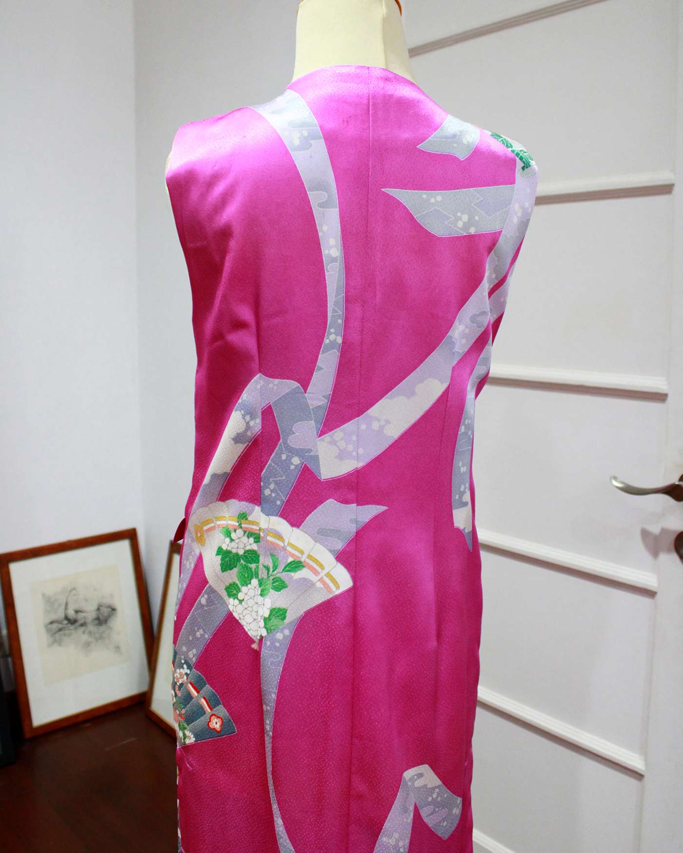 08 - Outerwear Long NS Purple Flowers Outerwear NS Purple Flowers
