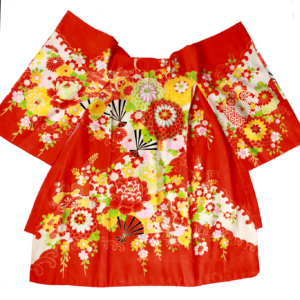 Kimono kids Orange Flowers
