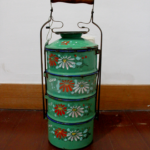 Green Antique Enamel Rantang