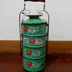 Green Antique Enamel Rantang