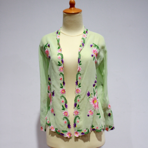 03 - Kebaya Antik Hijau Bunga Variasi