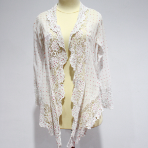03 - Kebaya Antik Putih Dotty Merah