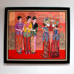 01 - Lukisan 3 Wanita & 2 Wayang