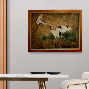 Mockup Lukisan 3 Burung Bangau