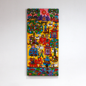Lukisan Bali Kuning Vertical