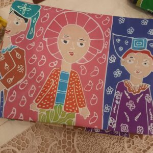 Kain Batik Tulis Wanita Konde - Pink Biru