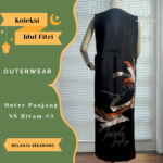 Outer Hitam Panjang Tanpa Lengan