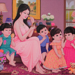 Lukisan Come With Mom To Makeup